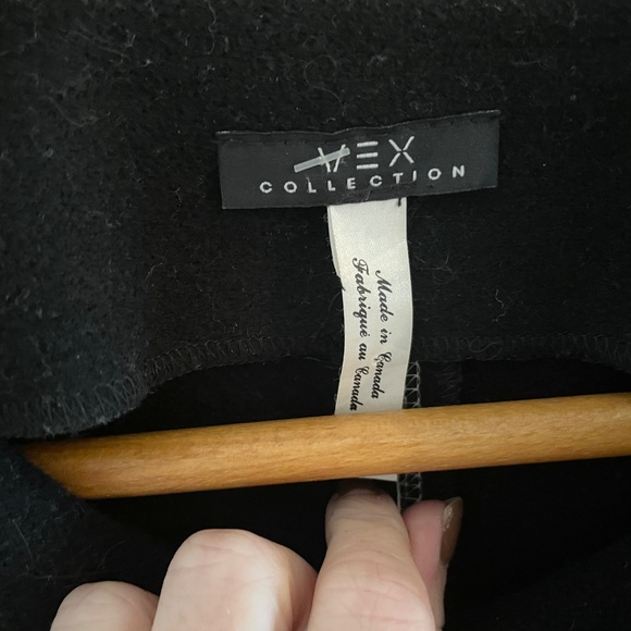 Vintage Vex Collection Women’s Pea Coat Black Contrasting stitches Wool blend M - Picture 4 of 11